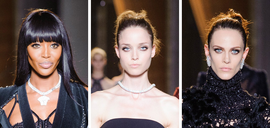Diamantové šperky z kolekcie Atelier Versace Haute Couture 2013 evokujú atmosféru starého Hollywoodu
