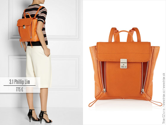 Oranžový kabelkový batoh od Kabelka Phillip