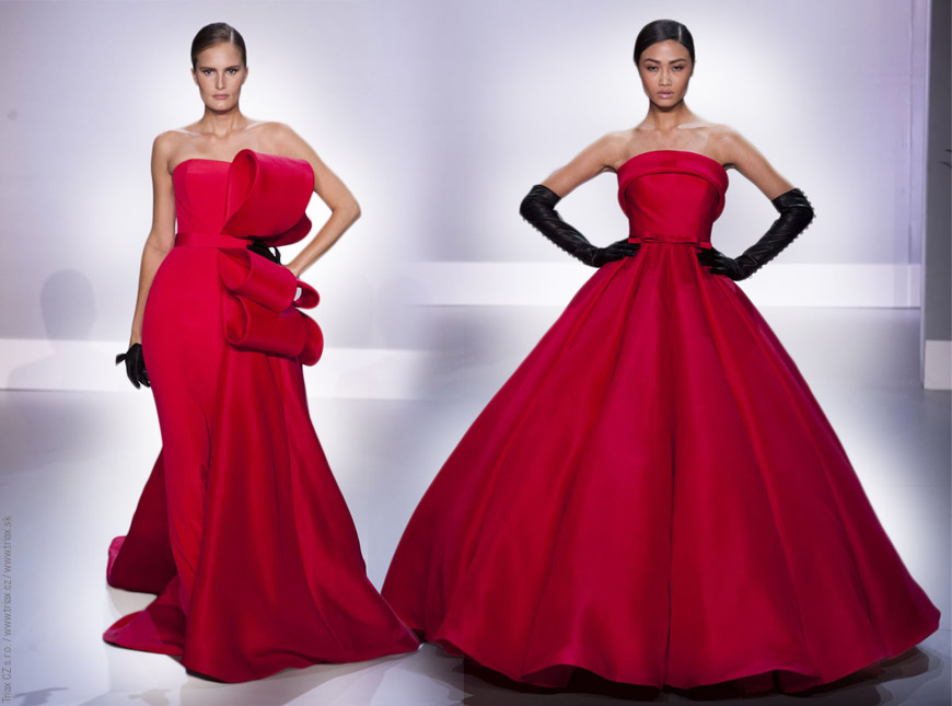 Nádherné červené rby z Haute Couture kolekcie Ralph  Russo spring  summer 2014
