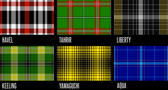 Tartanový vzor pre tradičný škótsky kilt