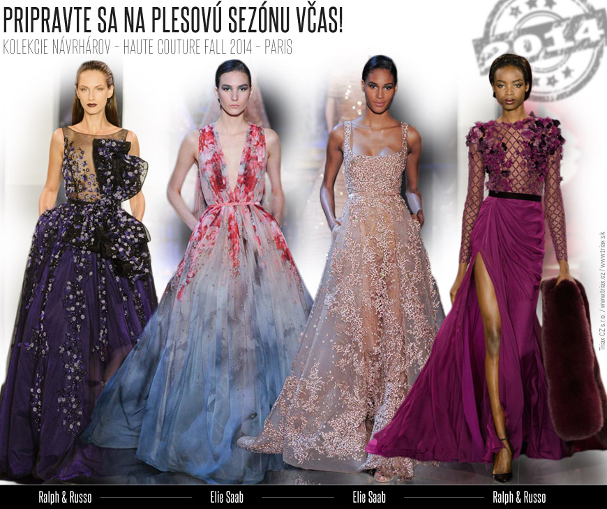 Večerné šaty inšpirované Haute Couture  tipy pre plesovú seznu 201415