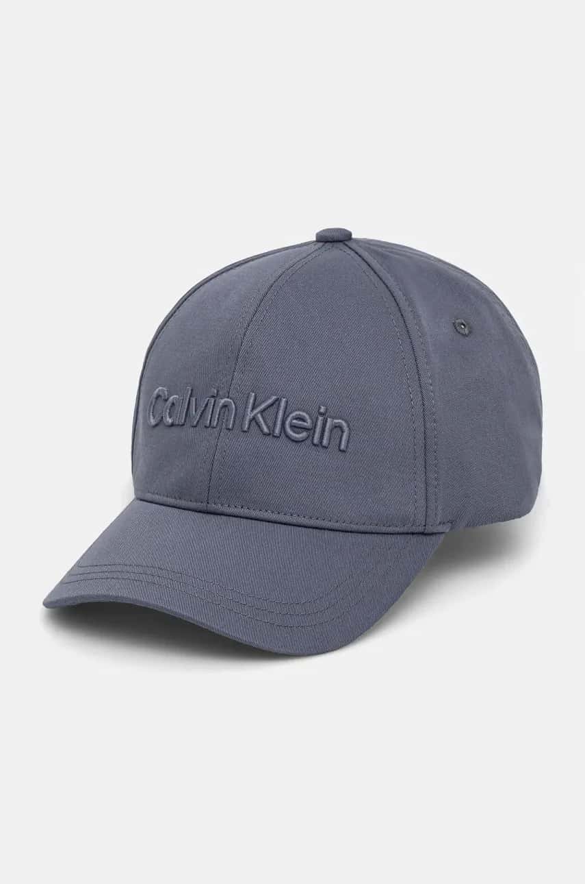 Bavlnená šiltovka Calvin Klein biela farba, s nášivkou, K50K505737