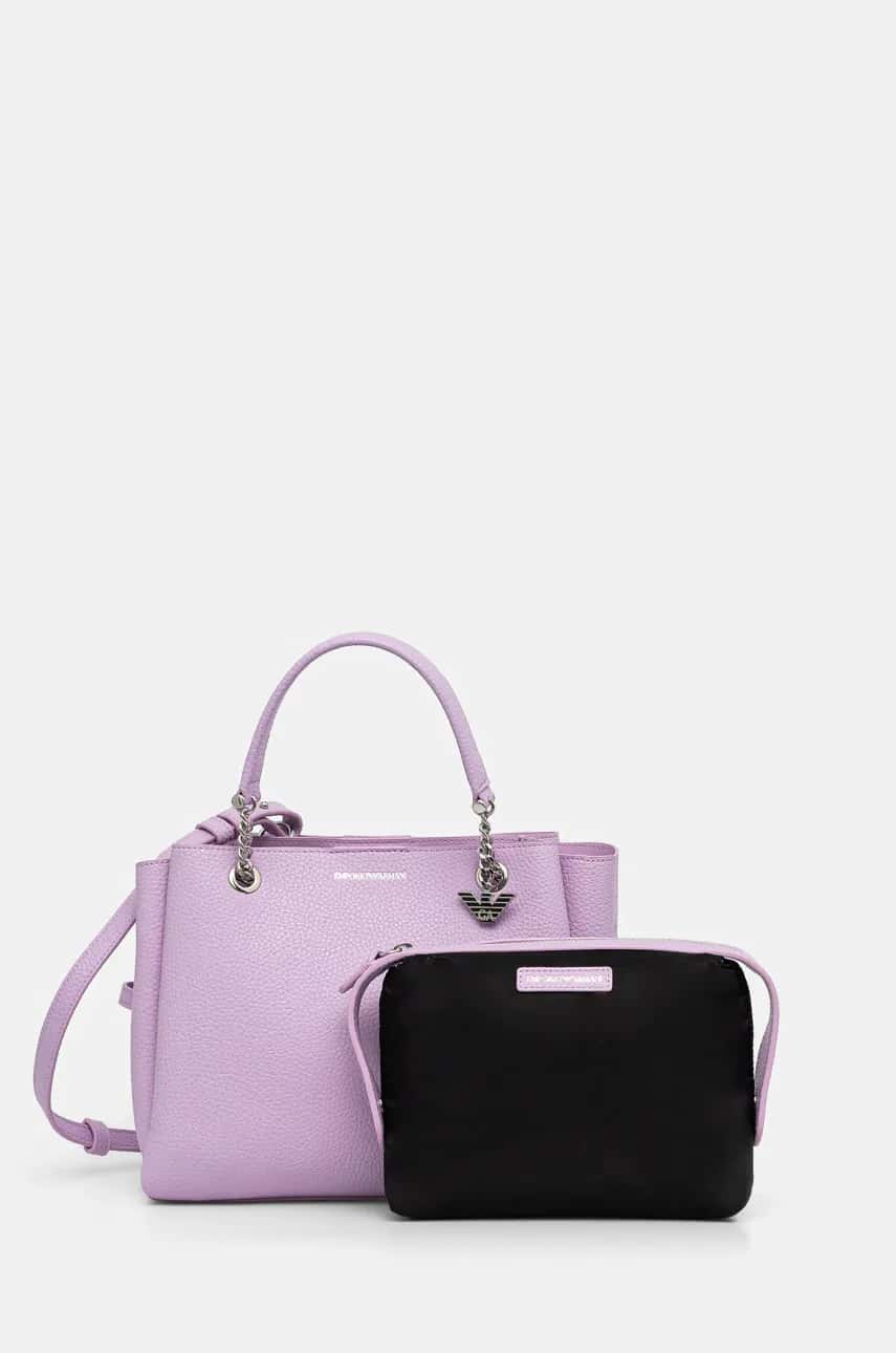 Kabelka Emporio Armani ružová farba