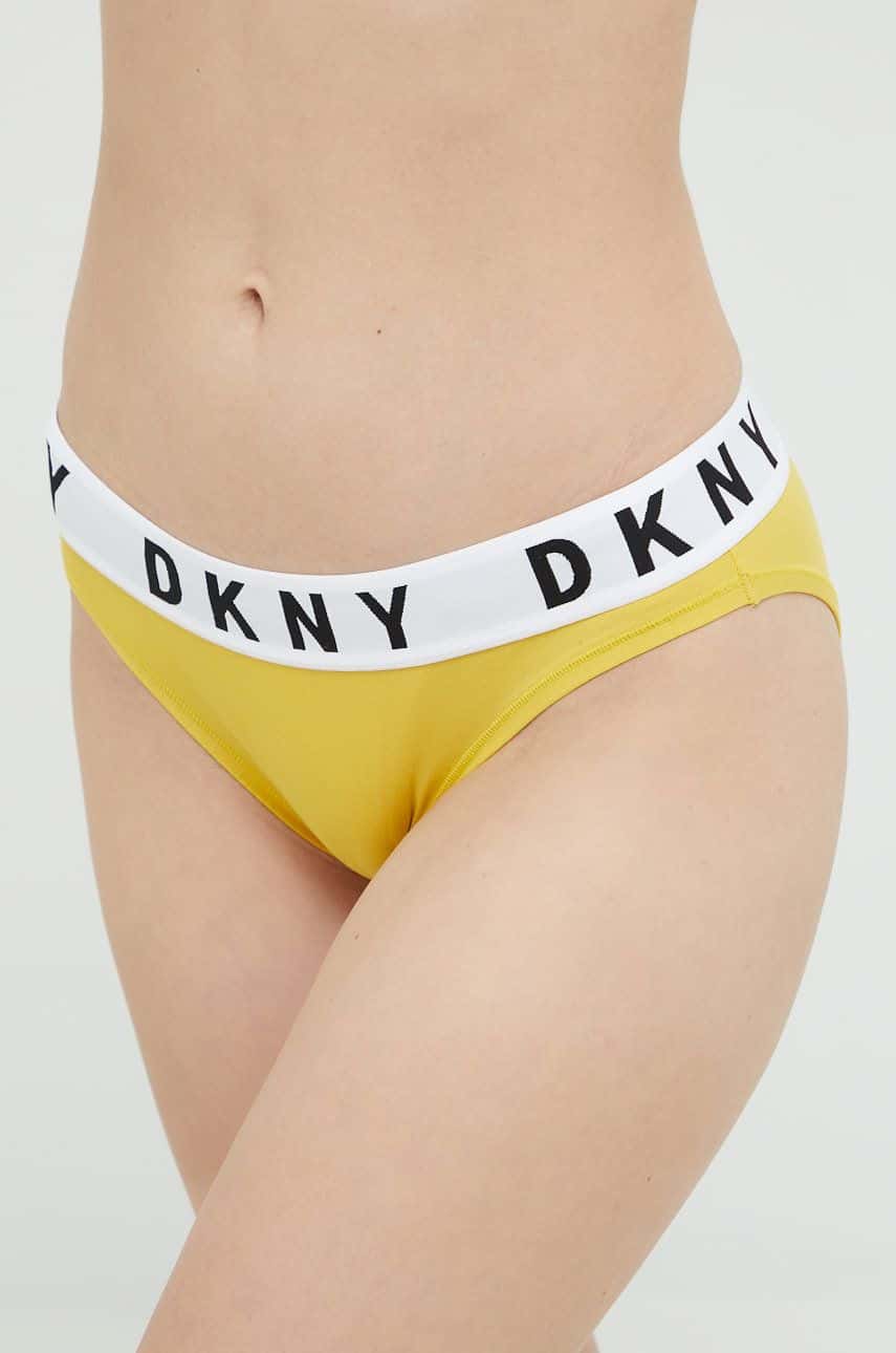 Nohavičky Dkny žltá farba, DK4513
