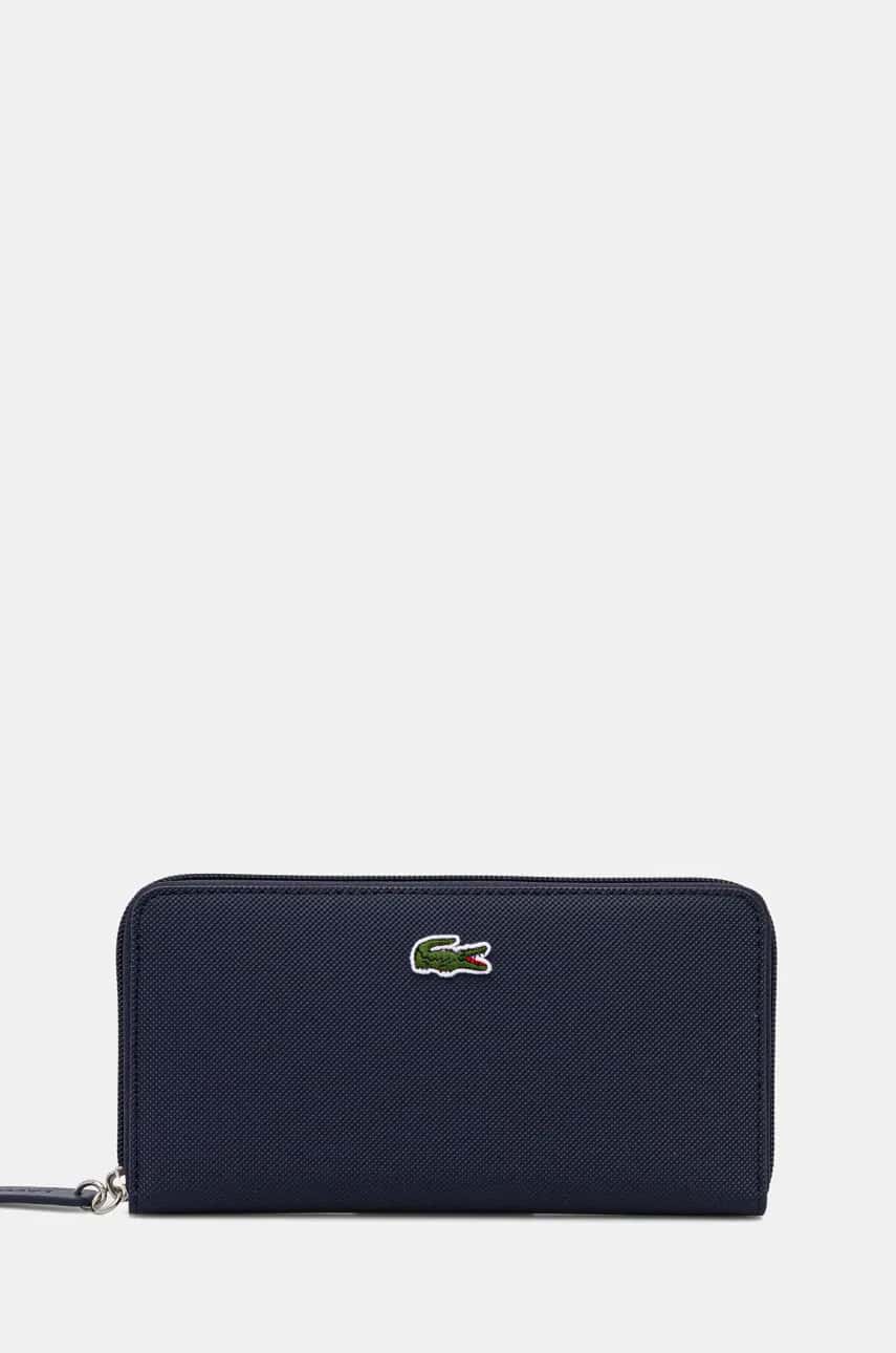 Peňaženka Lacoste dámska, tmavomodrá farba