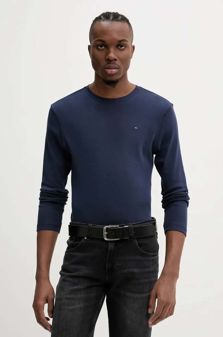 Tommy Jeans - Pánske tričko s dlhým rukávom DM0DM04409