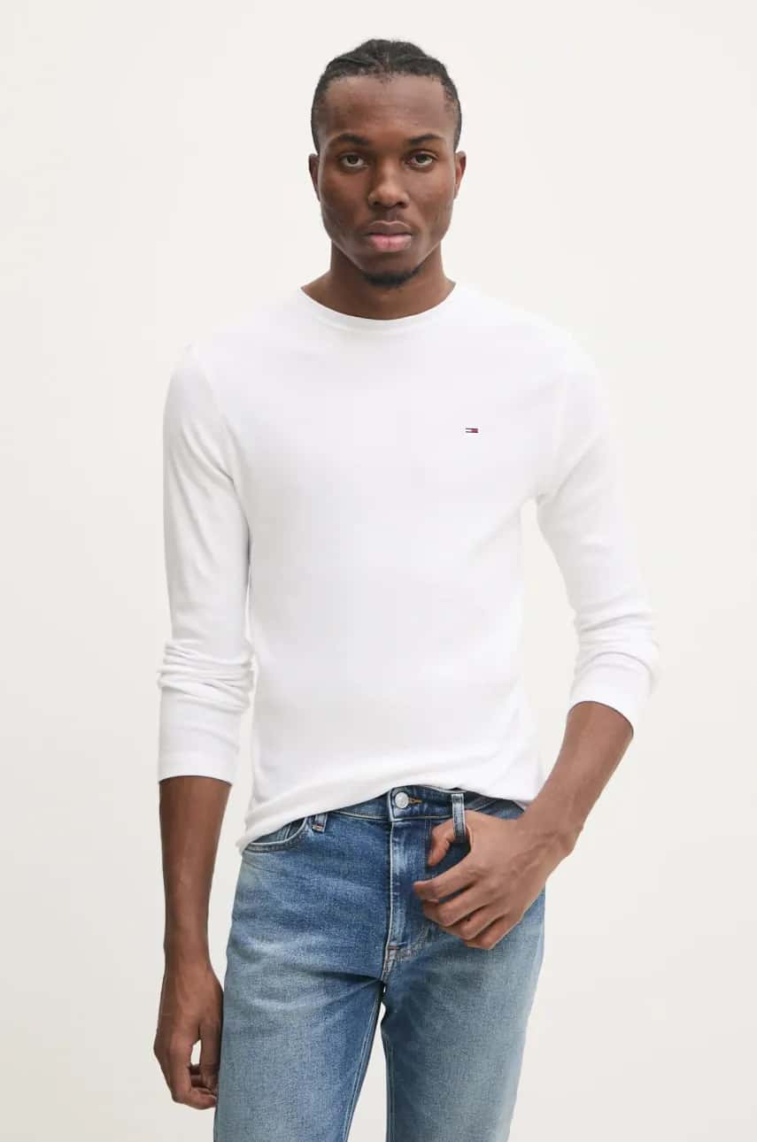 Tommy Jeans - Pánske tričko s dlhým rukávom DM0DM04409