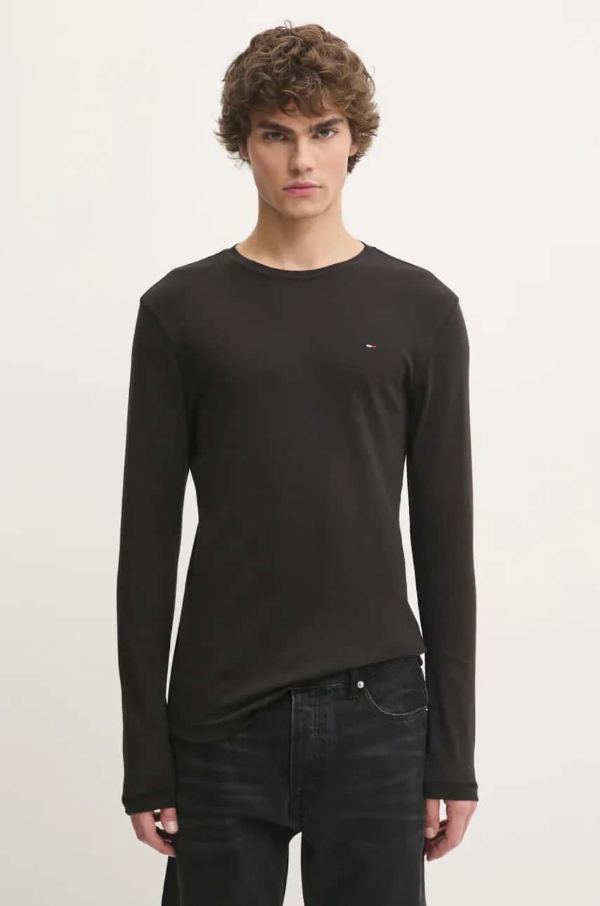 Tommy Jeans - Pánske tričko s dlhým rukávom DM0DM04409