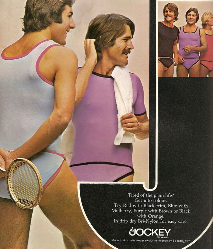 Reklama na pánsku spodnú bielizeň zo 70.rokov