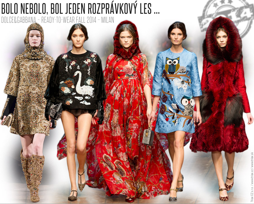 Výber modelov z kolekcie Dolce Gabbana pre jeseň a zimu 2014