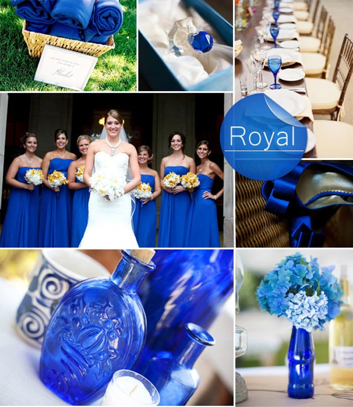 Farebná svadba jeseň zima 2014 2015 v odtieni Royal Blue