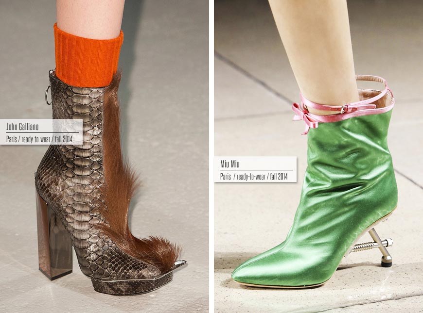Trendy obuv jeseňzima 20142015 John Galliano Miu Miu