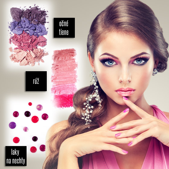 K ružovému oblečeniu patrí v predjarnej sezne makeup vo všemožných odtieňoch ružovej a fialovej