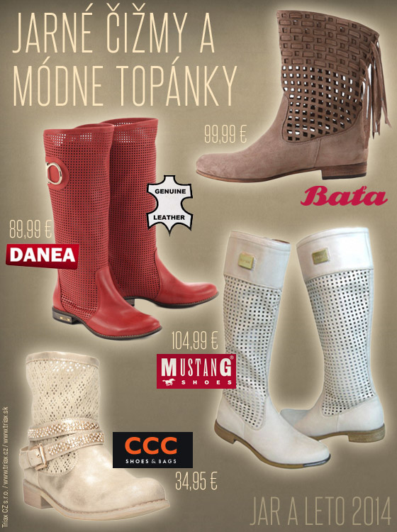 Tipy na jarné čižmy zo slovenských butikov a obuvou Danea Baťa CCC a Mustang shoes