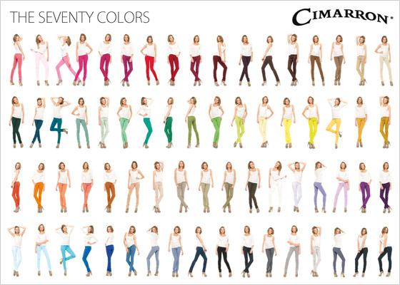 Jarná farebná kolekcia skinny džínsov Cimarron