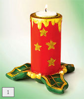 Vianočný svietnik so sviečkou