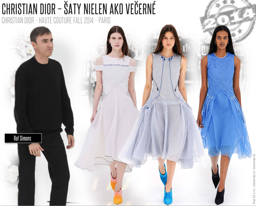 Raf Simons so svojimi modelmi z kolekcie Haute Couture Christian Dior Fall 2014