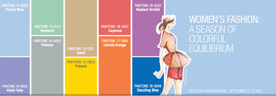 Nová mdna farebná paleta pre jar a leto 2014 Pantone