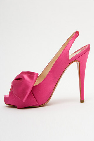 Ružové sandále s veľkou mašľou