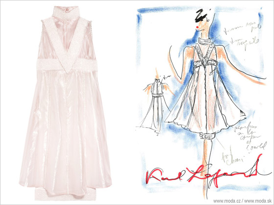 Ružové šaty z kolekcie KARL návrhára Karla Lagerfelda