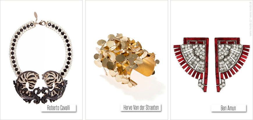 Šperky z kolekcií Roberto Cavalli, Herve Van der Straeten a Ben Amun.