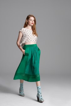Zelenéy outfit - modelka
